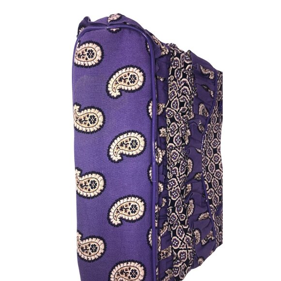 Vera Bradley Paisley Ruffled Purple Purse Shoulder Bag Simply Violet CHA CHA - Picture 7 of 16